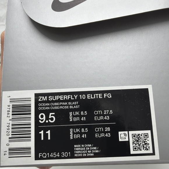 Nike Zoom Mercurial Superfly 10 Elite FG Soccer Cleats Men\'s Size 9.5 Fq1454 301 main image 4